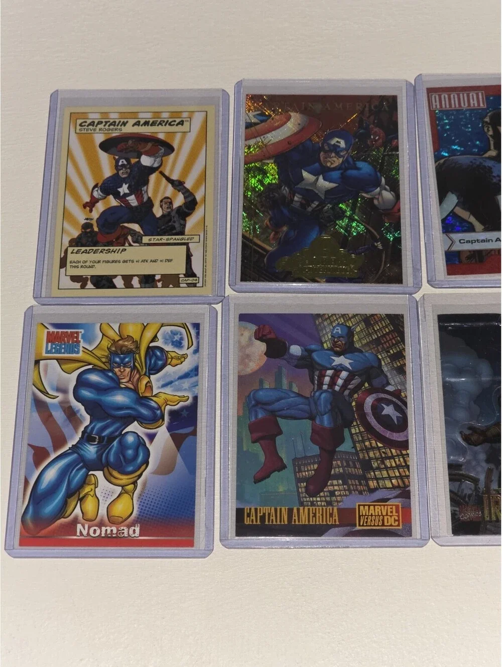 Various Marvel AVENGERS Trading Card Inserts - Captain America Hulk Falcon Patch